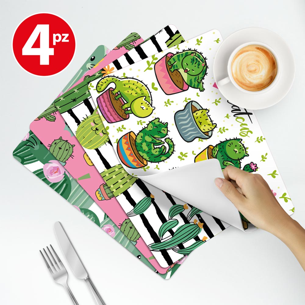 Set tovagliette colazione cactus