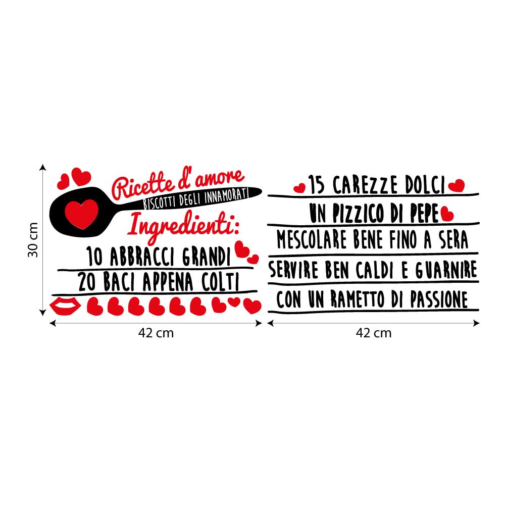Adesivo da Cucina Amore Caffè  Adesivi Murali – Lol T-shirt
