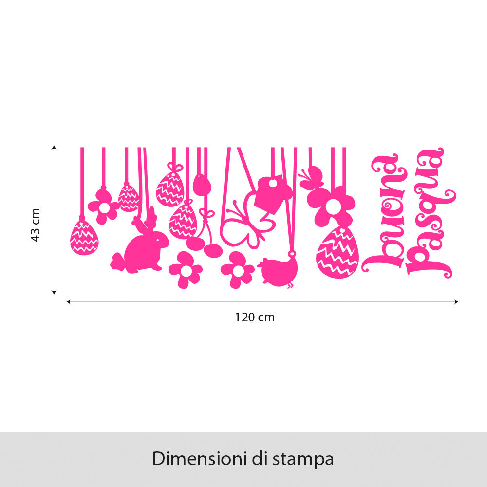 Vetrofania Pendenti pasquali - Adesivi Murali