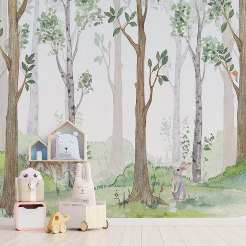 Carta da parati Watercolor grove per bambini 2