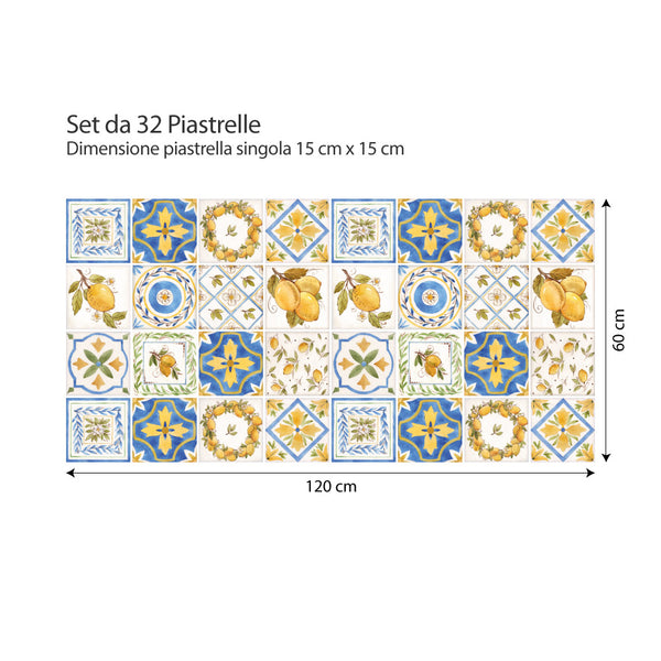 60 adesivo piastrelle azulejos sofivia - Sticker adesivo - adesivi murali -  60x100cm-60stickers10x10cm