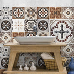 ADESIVI PIASTRELLE PER bagno e per cucina decoro moderno geometrico cover  tiles EUR 22,58 - PicClick IT