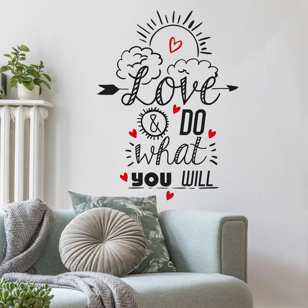 Frasi e Aforismi - Love and do what you will - Adesivi Murali