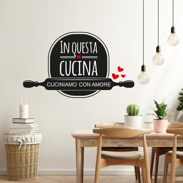 Sticker murale Cucina Cucina con amore - Adesivi Murali